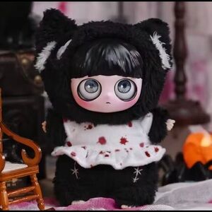 KIKI NIGHT ELF plush pendant blindbox spooky goth edgy dark night cat alt